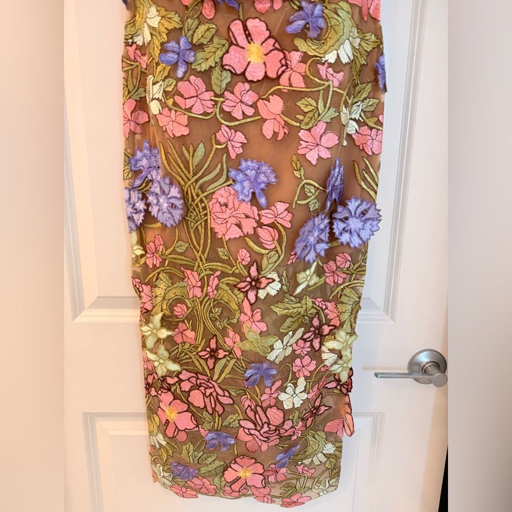NEW BRONX AND BANCO Iris Floral Maraya Strapless Ankle Midi Dress, wedding guest - Picture 8 of 13